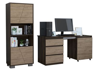 Combo: Escritorio Office 10 + Biblioteca Fraktal TuHome