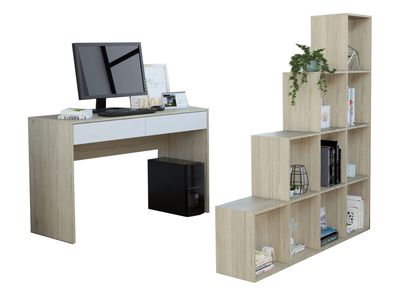 Combo TuHome Biblioteca Escalera Beijing + Escritorio Acre