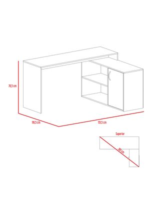 Imagen 2 del producto Combo: Escritorio Office 8 + Repisa Wall 2B TuHome