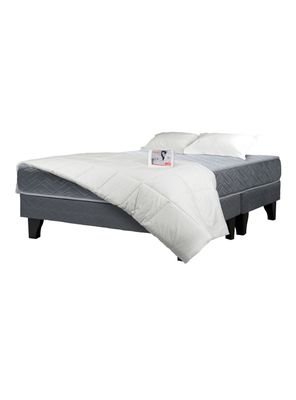 Cama Europea Cadiz Base Dividida 2 Plazas + Set Textil