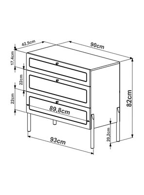 Imagen 2 del producto Cómoda 3 Cajones