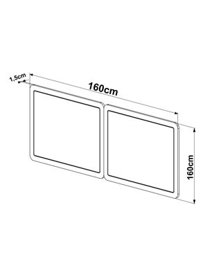 Imagen 2 del producto Set Respaldo 2 Plazas Ratán + 2 Veladores 1 Cajón