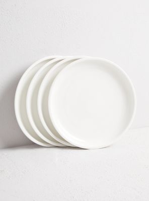Set 4 Platos Blancos 21 cm