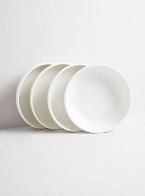 Set 4 Platos Sopa Blanco 21.5 cm Porcelana