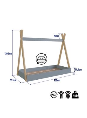 Imagen 2 del producto Cama de Transición Infantil Montessori Azul