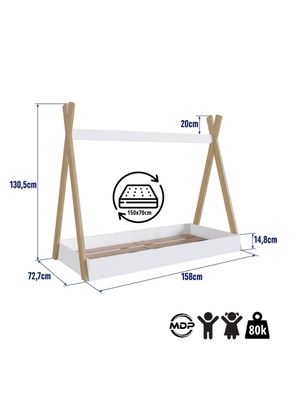 Imagen 2 del producto Cama de Transición Infantil Montessori Blanco