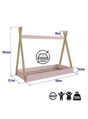 Imagen 2 del producto Cama de Transición Infantil Montessori Rosa