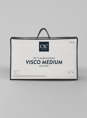Set 2 Almohadas Viscoelástica Visco Medium 60 x 40 cm