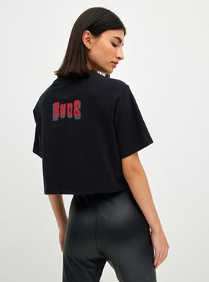 Imagen 2 del producto Polera Crop Estampada Manga Corta Cuello Redondo