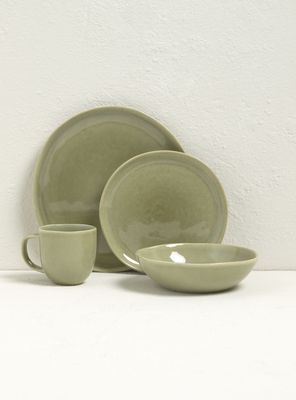 Set Vajilla 24 Piezas Musgo Cerámica