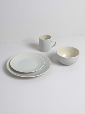 Imagen 2 del producto Set Vajilla 24 Piezas Granito Blanco Cerámica