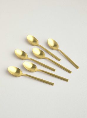 Set 6 Cucharas Postre Gold
