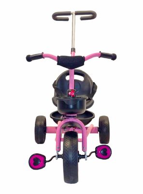 Triciclo con Manilla Parental y Canasto Rosado Maxi