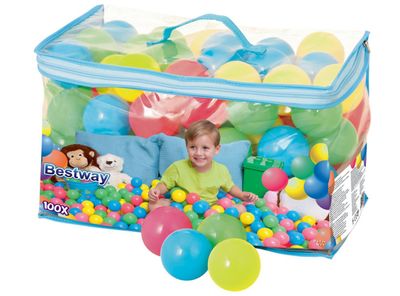 Pack de 100 Pelotas Plásticas Bestway 6.5 cm