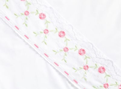 Imagen 2 del producto Sábanas 1.5 Plazas 180 Hilos Broderie Rosado