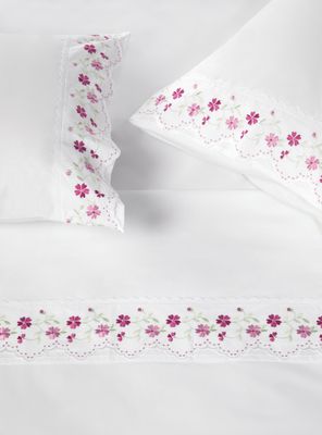 Imagen 2 del producto Sábanas King 180 Hilos Broderie Rosa