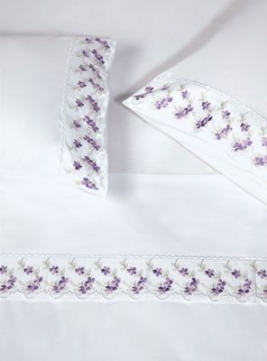 Imagen 2 del producto Sábanas King 180 Hilos Broderie Violeta