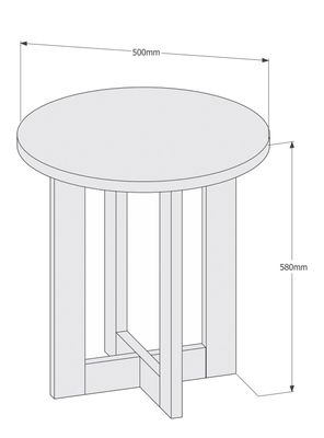 Imagen 2 del producto Mesa Lateral Redonda 50 cm
