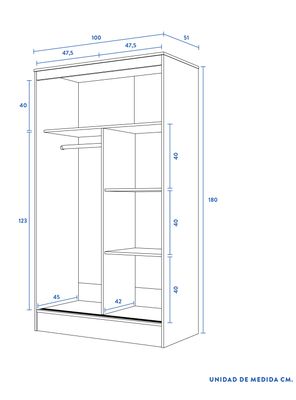 Imagen 2 del producto Clóset Caburgua Cerezo 2P