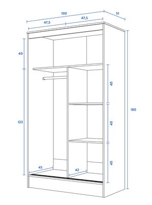 Imagen 2 del producto Clóset Caburgua Walnut 2P
