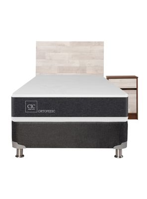 Imagen 2 del producto Box Spring New Ortopedic B5 Black 1.5 Plazas + Set Muebles Legno