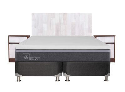 Imagen 2 del producto Box Spring Ortopedic Advance B5 Black 2 Plazas Base Dividida + Set Muebles Legno