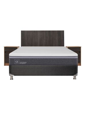 Imagen 2 del producto Box Spring Ortopedic Advance B5 Black 2 Plazas Base Normal + Set Muebles Espresso