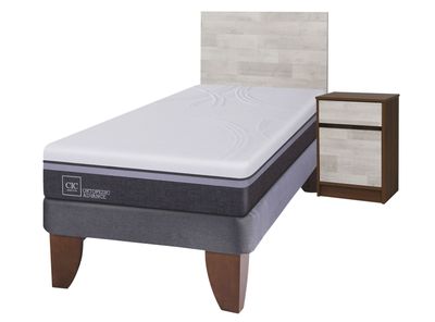 Cama Europea Ortopedic Advance 1.5 Plazas + Set Muebles Legno