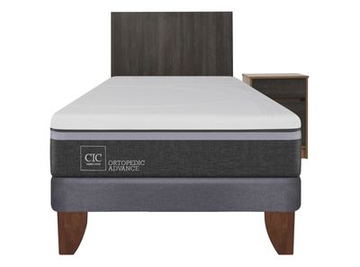 Imagen 2 del producto Cama Europea Ortopedic Advance 1.5 Plazas + Set Muebles Espresso