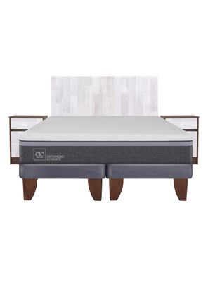 Imagen 2 del producto Cama Europea Ortopedic Advance 2 Plazas Base Dividida + Set Muebles Legno