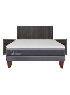 Imagen 2 del producto Cama Europea Ortopedic Advance 2 Plazas Base Normal + Set Muebles Espresso