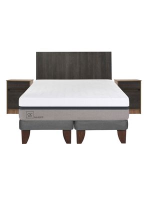 Imagen 2 del producto Cama Europea Balance 2 Plazas Base Dividida + Set Muebles Espresso