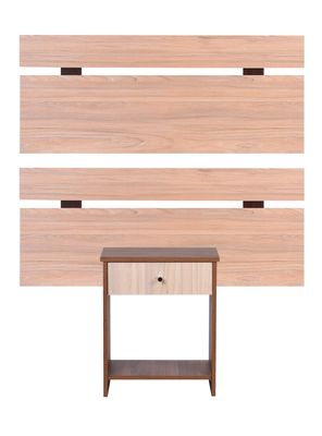 Set Muebles Dormitorio Dúplex: 2 Respaldos 1.5 Plazas + Velador