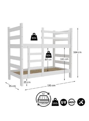 Imagen 2 del producto Camarote Essenciale 1 Plaza con Escalera