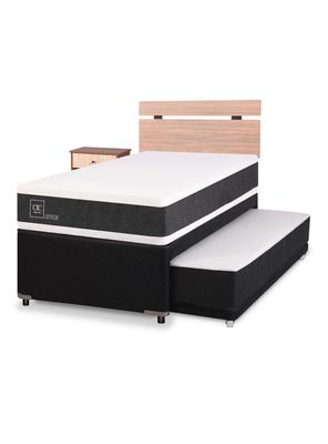 Diván Ortopedic Black 1.5 Plazas + Set Muebles Olmo