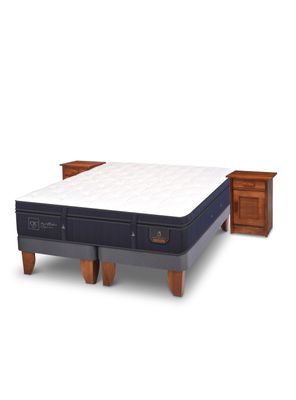 Cama Europea Super Premium King + Veladores Milán