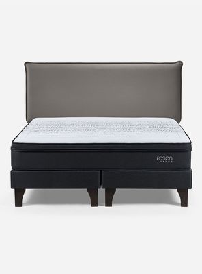 Imagen 2 del producto Cama Europea Tempo 2 Plazas Base Dividida + Respaldo Maurice Gris