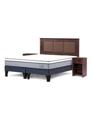 Cama Europea Indie King + Set Muebles Rachel