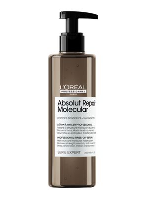 Tratamiento Liquido Sérum con Aclarado Reparación Molecular Profunda Cabello Dañado Absolut Repair Molecular 250ml