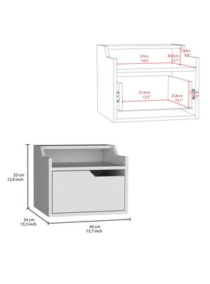 Imagen 2 del producto Velador Busan Flotante Blanco