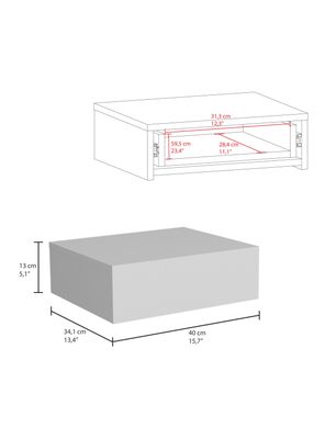 Imagen 2 del producto Velador Milano Flotante Blanco