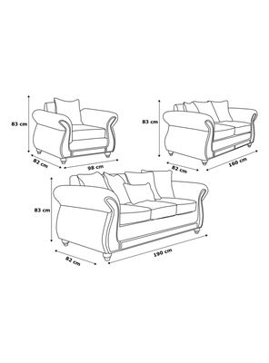 Imagen 2 del producto Juego Living 321 Cuero Auris