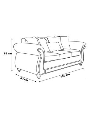 Imagen 2 del producto Sofá 3 Cuerpos Cuero Auris