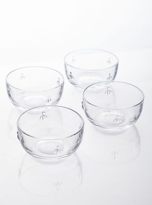 Set 4 Bowls Vidrio Bee 400 ml