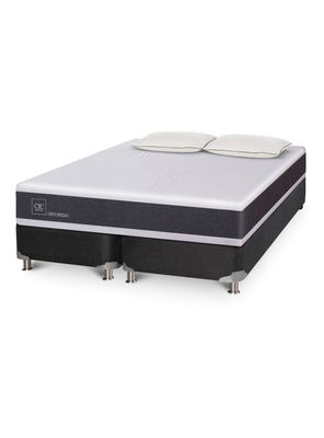 Box Spring Ortopedic B5 Bk King + 2 Almohadas Da Soft Sleep