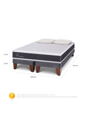 Imagen 2 del producto Cama Europea New Ortopedic King + 2 Almohadas Da Soft Sleep