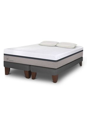 Cama Europea Balance 2 Plazas Base Dividida + Almohada Da Advance Sleep