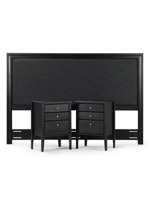 Imagen 2 del producto Set Muebles Dormitorio: Respaldo Nolita King + Veladores Issey Grafito