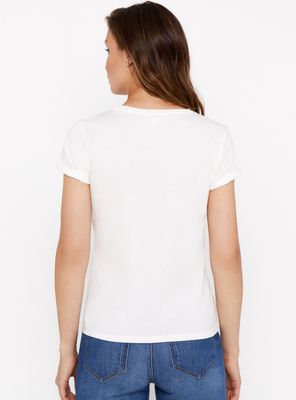 Imagen 2 del producto Polera Estampada Algodón Silueta Básica