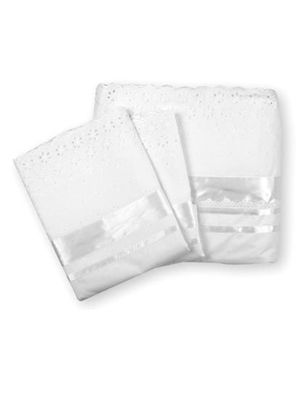 Sábana Super King 220 Hilos Broderie Blanco